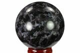 Polished, Indigo Gabbro Sphere - Madagascar #135774-1